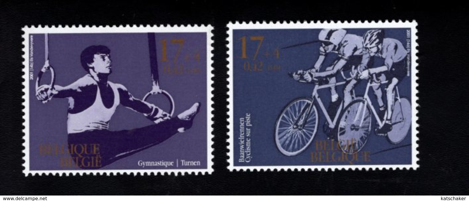 701578513 BELGIE POSTFRIS MINT NEVER HINGED POSTFRISCH EINWANDFREI  OCB 3012 3013 SPORT CYCLISME GYMNASTIEK - Unused Stamps