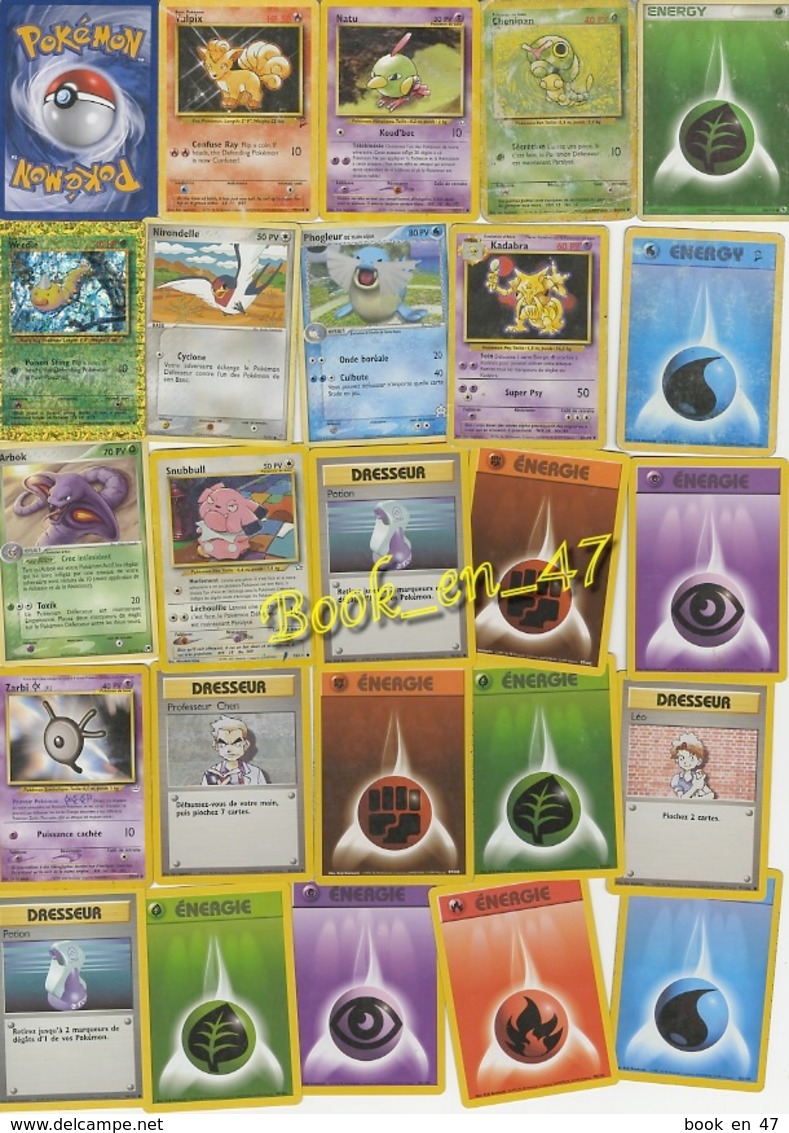 {61873} Pokémon Lot 25 Cartes (e) - Autres & Non Classés