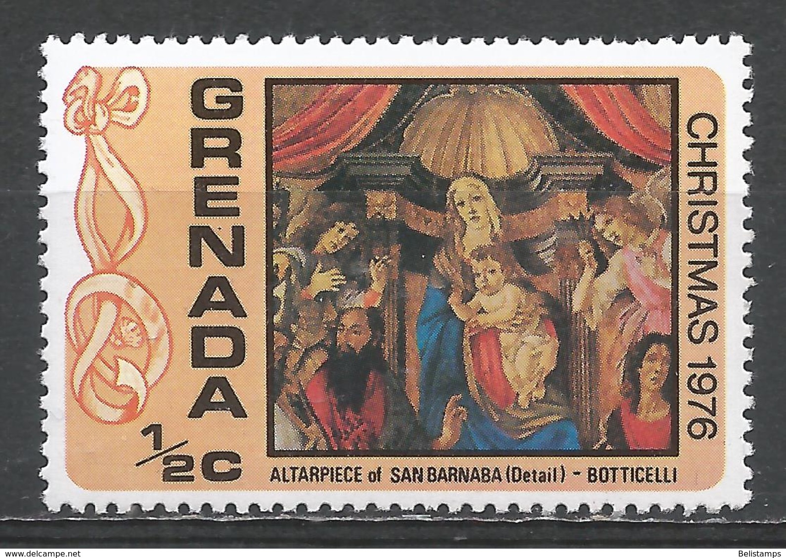 Grenada 1976. Scott #772 (MNH) Christmas, Altarpiece Of San Barnaba, By Botticelli * - Grenade (1974-...)
