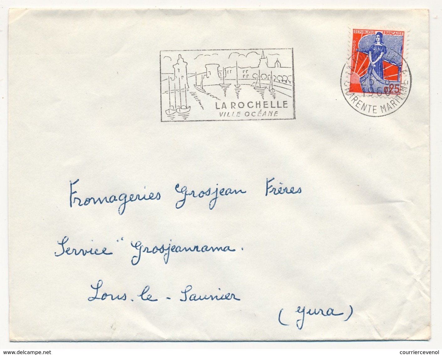 Enveloppe - OMEC Secap - LA ROCHELLE (Charente Maritime) - Ville Océane - 1960 - Oblitérations Mécaniques (flammes)