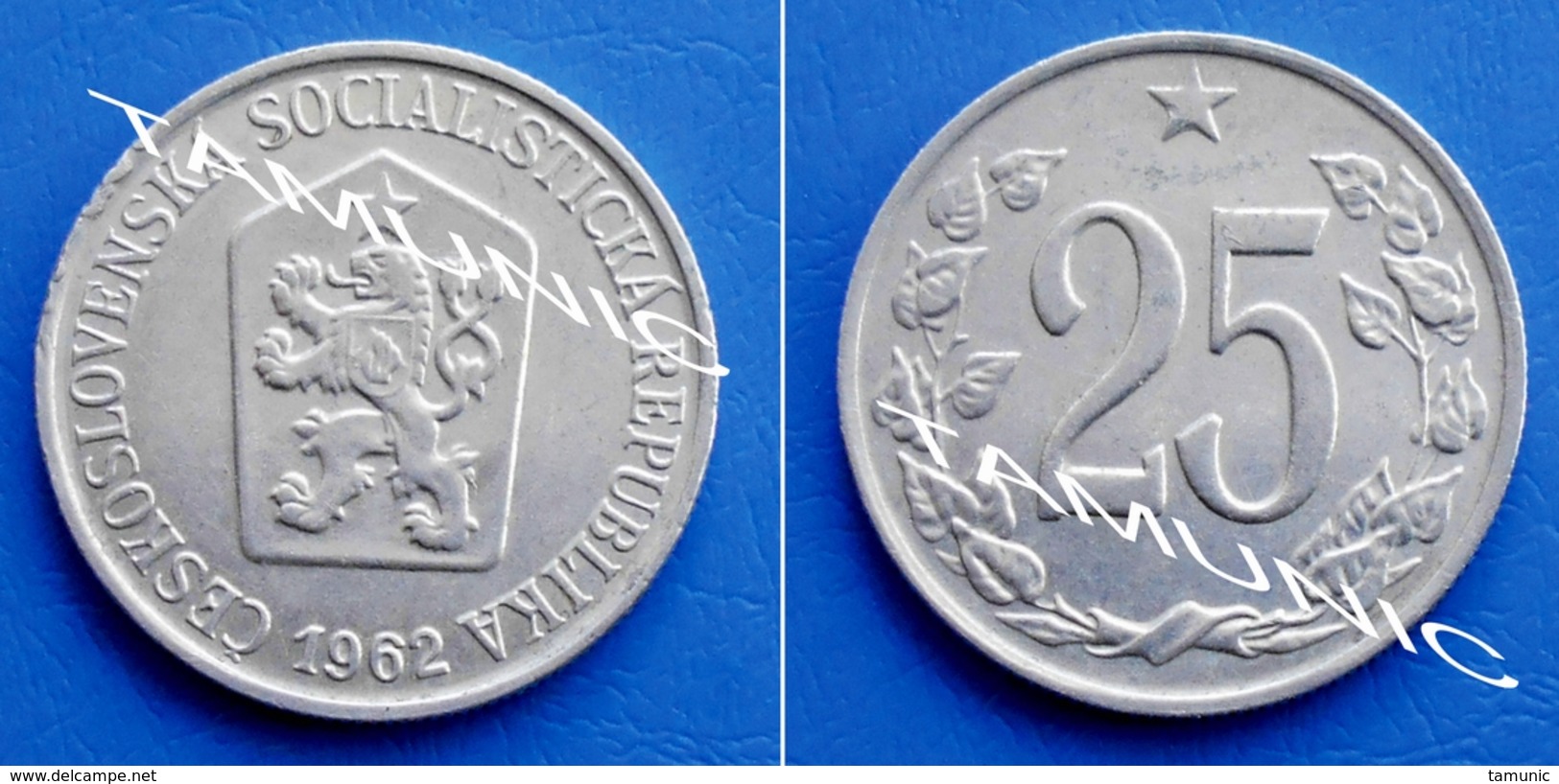 CZECHOSLOVAKIA CESKOSLOVENSKA 25 Haleru 1962 - CZECH LION WITH SOCIALIST SHIELD - Tchécoslovaquie