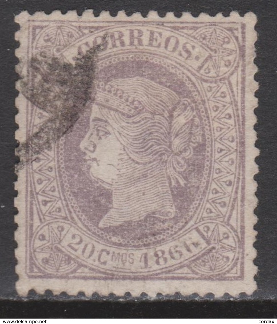 ISABEL II 1866. 20 Cs USADO. FIRMADO. 102 €. VER - Usados