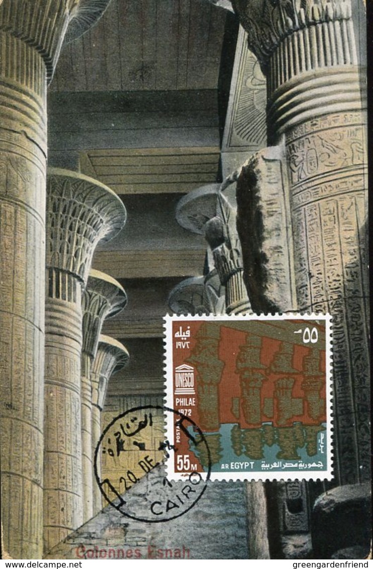 41483 Egypt, Maximum 1974 , Philae Temple Columns,  Egyptology, Archeology - Aegyptologie