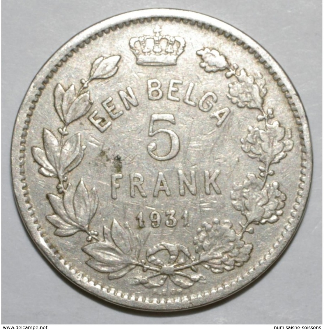BELGIUM - 5 FRANCS 1931 - Légende Flamande - COUP/LISTEL SINON TTB - - 5 Francs & 1 Belga