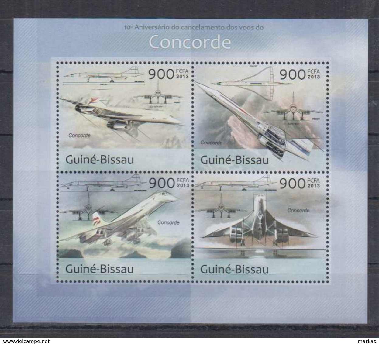 R89. Guine-Bissau - MNH - 2013 - Transport - Aviation - Planes - Concorde - Airplanes