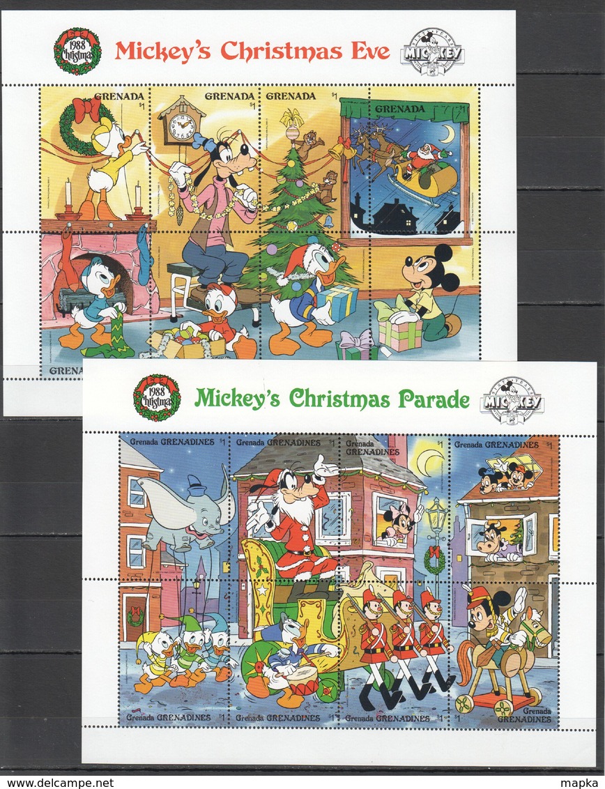 D293 GRENADA GRENADINES DISNEY CHRISTMAS EVE PARADE 2KB MNH - Disney