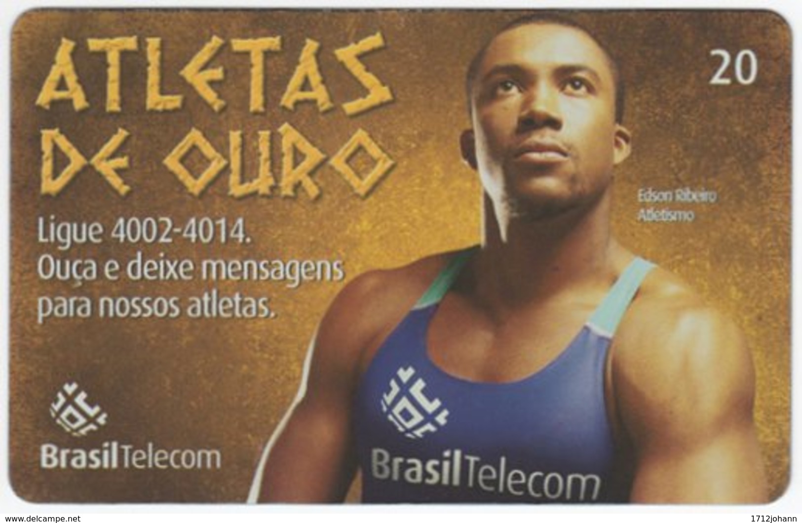 BRASIL G-820 Magnetic BrasilTelecom - Sport, Olympic Games, Goldmedal Winner - Used - Brasile