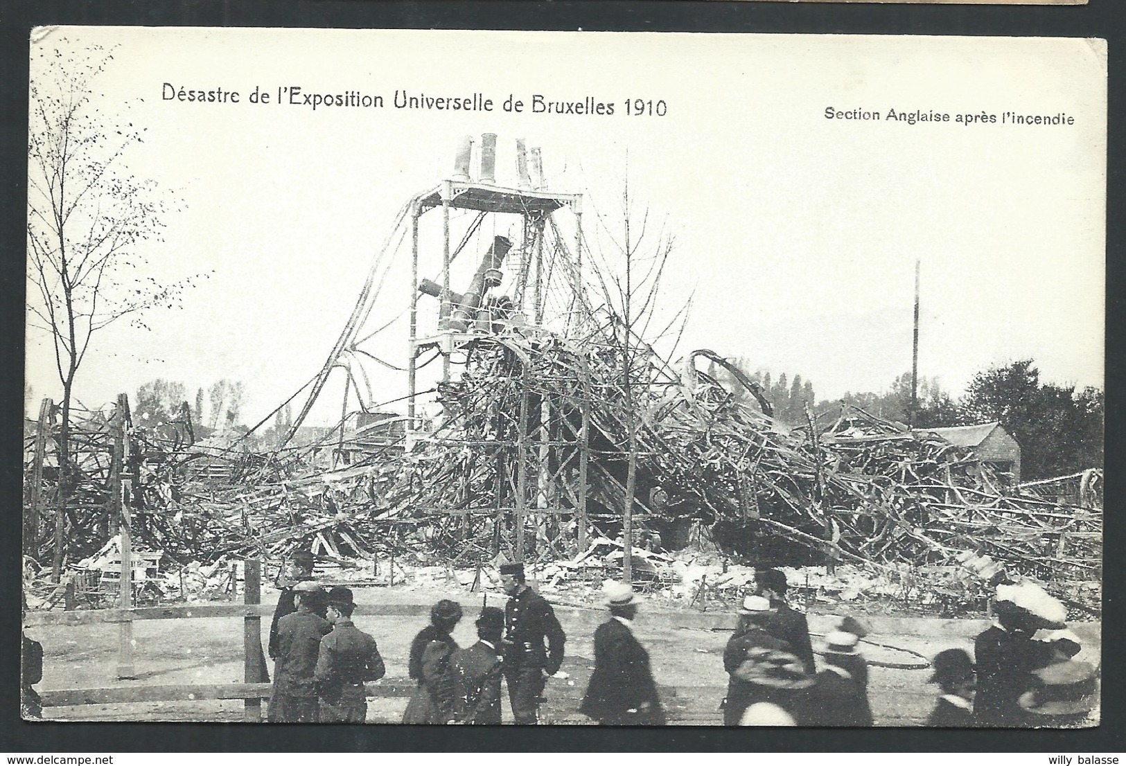 +++ CPA - BRUSSEL - BRUXELLES - Désastre De L'Exposition 1910 - Section Anglaise Après L'incendie // - Expositions Universelles