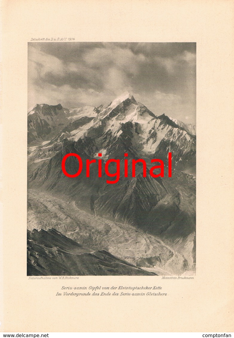 295-3 Pamir Seriu-samin Gipfel Kunstblatt 1914  !! - Autres & Non Classés