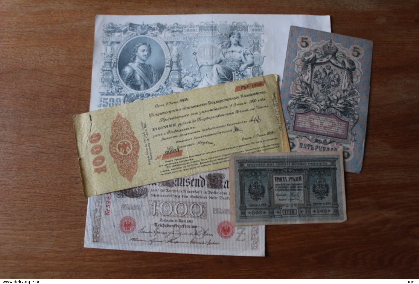 Bon Lot De Billets Anciens  à Identifier  Dont Russie, Allemagne  ... - Mezclas - Billetes