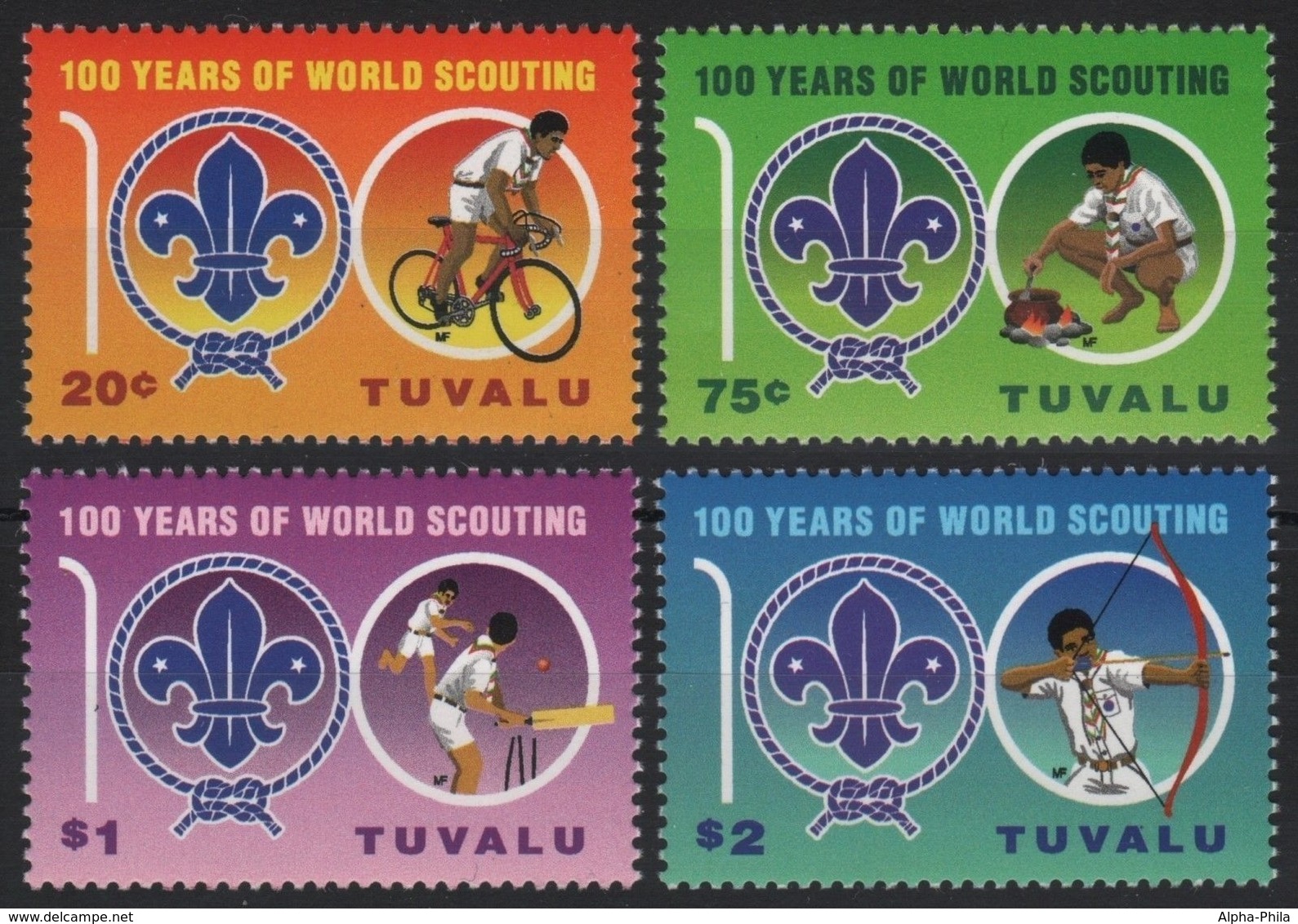 Tuvalu 2007 - Mi-Nr. 1345-1348 ** - MNH - Pfadfinder / Scouts - Tuvalu