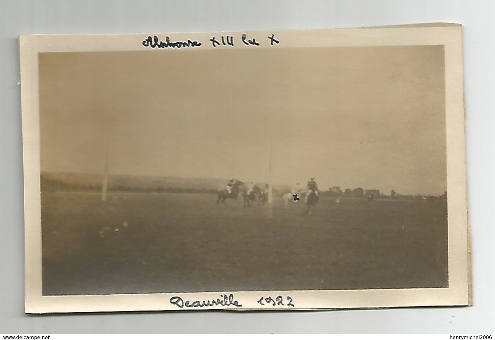 Photographie 14 Calvados Deauville Grand Prix Courses Chevaux 1922  Photo Collée Sur Papier 7x11 Cm Env - Lieux