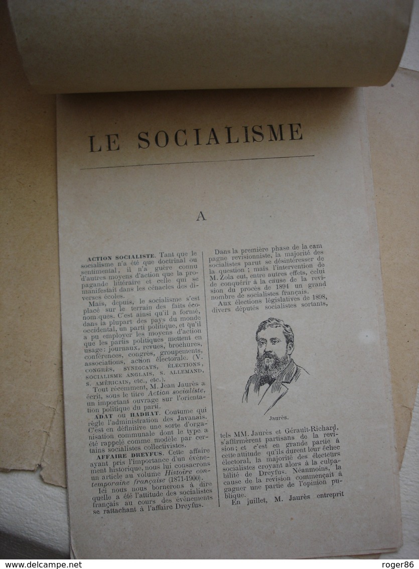 Premier Fascicule DICTIONNAIRE DU SOCIALISME Daté 1900 - Documents Historiques