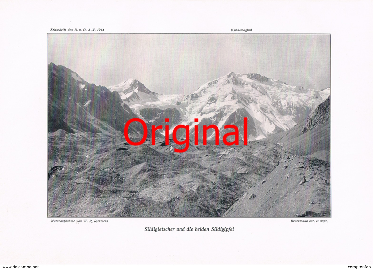 294-3 Pamir Sildigletscher Sildigletscher Kunstblatt 1914  !! - Autres & Non Classés