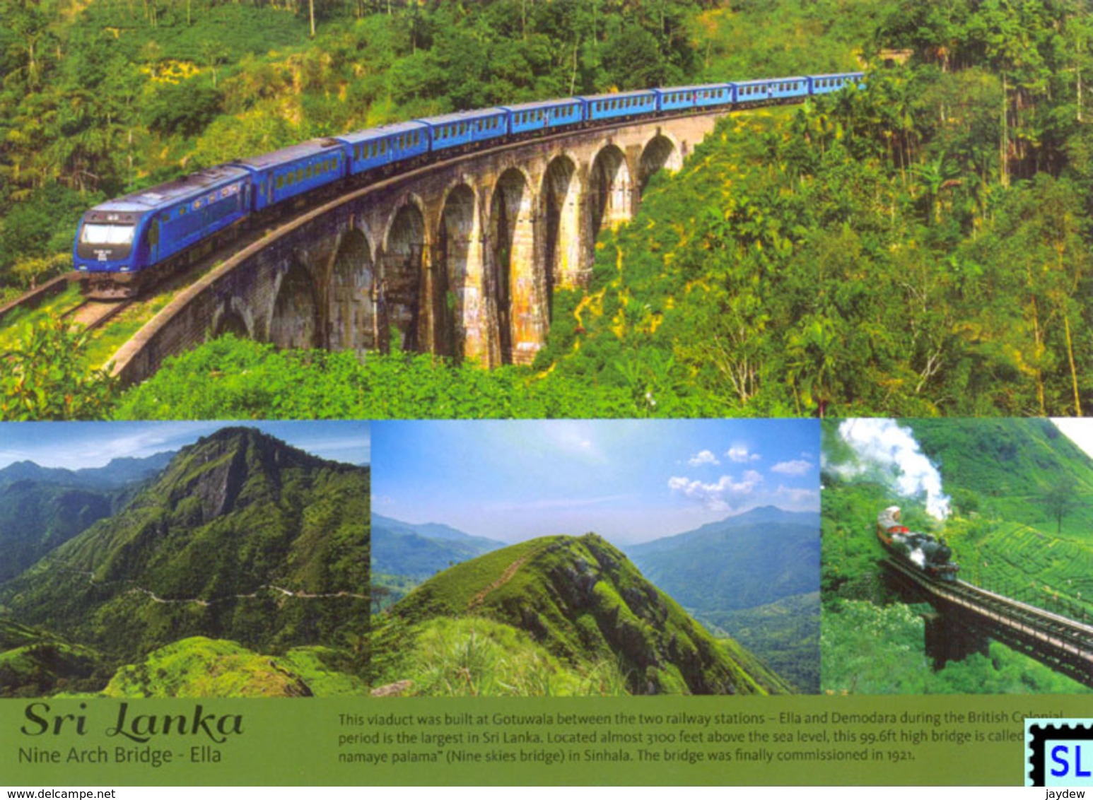 Sri Lanka Postcards, Nine Arch Bridge, Ella, Trains, Postcrossing - Sri Lanka (Ceylon)