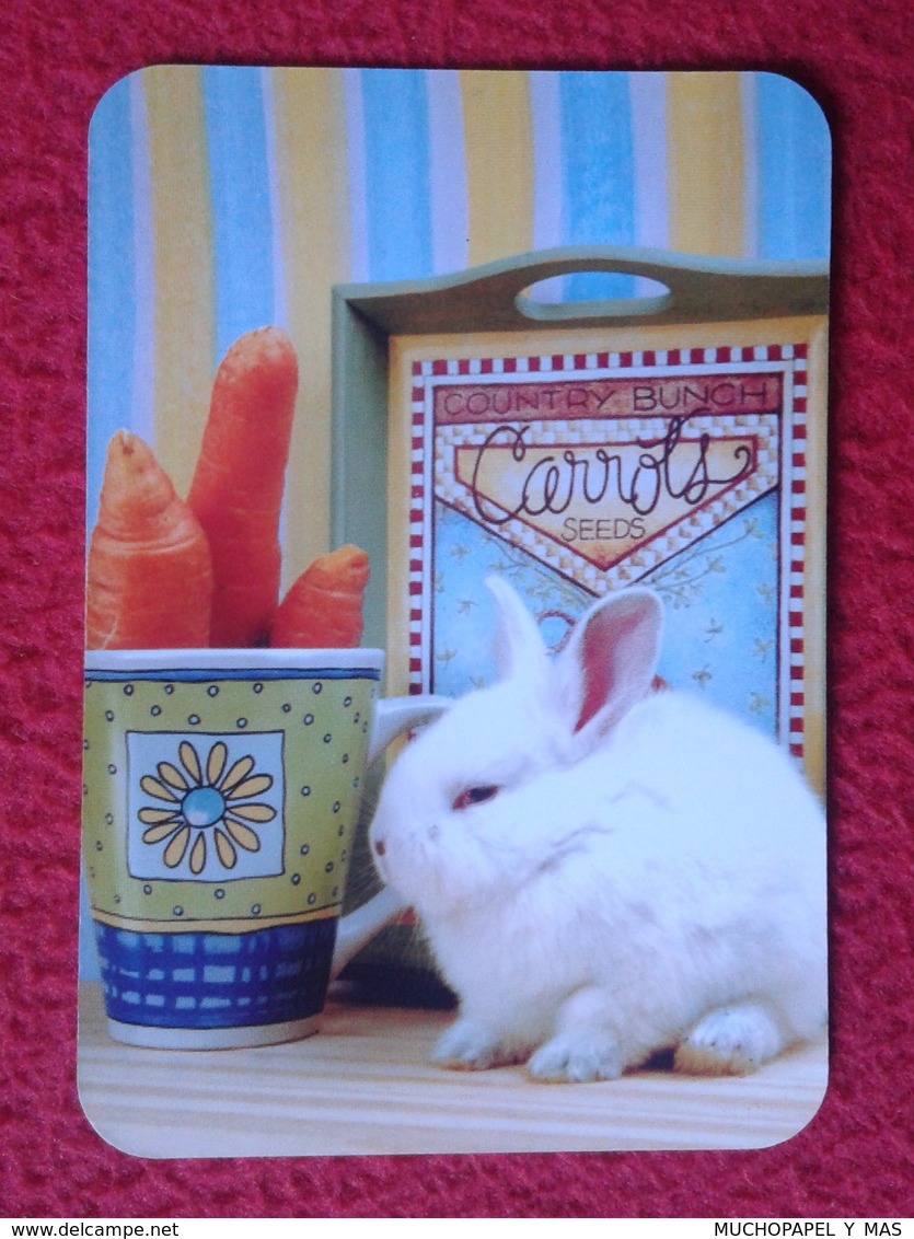 CALENDARIO DE BOLSILLO CALENDAR RABBIT LAPIN LIÈVRE HARE HASE LIEBRE CONEJO RABBITS CONEJOS CON ZANAHORIAS CARROTS VER F - Tamaño Pequeño : 2001-...