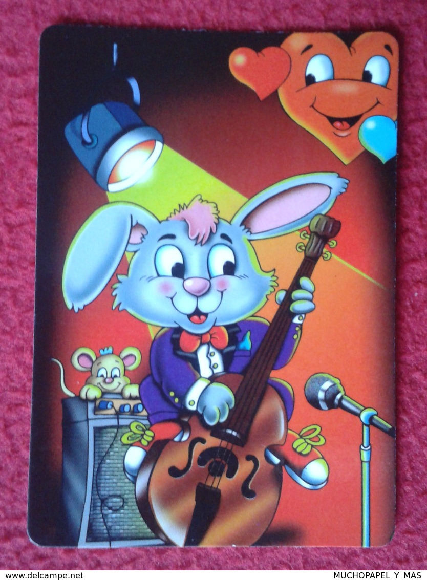 CALENDARIO DE BOLSILLO CALENDAR RABBIT LAPIN LIÈVRE HARE HASE LIEBRE CONEJO RABBITS CONEJOS MÚSICO MUSICIAN MUSIC RATÓN - Tamaño Pequeño : 1991-00