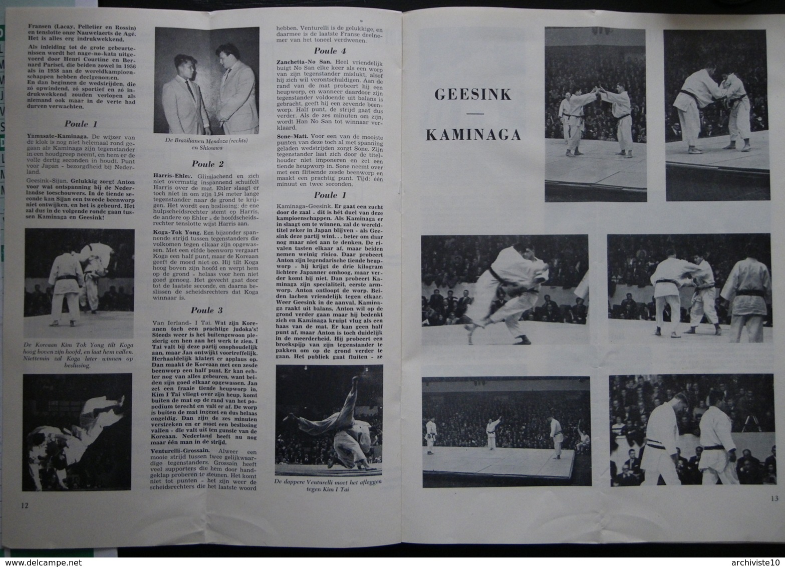 REVUE NEDERLANDAISE JUDO ECHO ANTON GEESINK 1962 - Sports De Combat