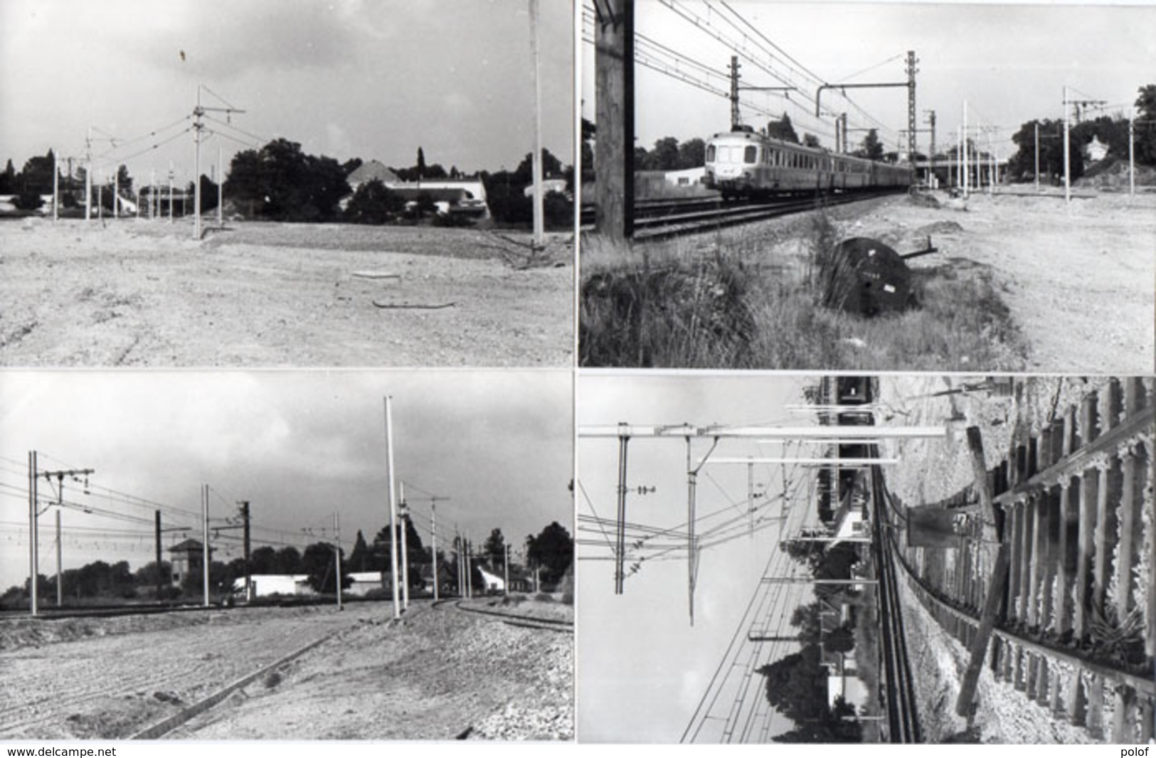 LA GRAVE D' AMBARES - 4 Photos -Train - Pose Des Catenaires - Photos Pierre Gontier (111049) - Other & Unclassified