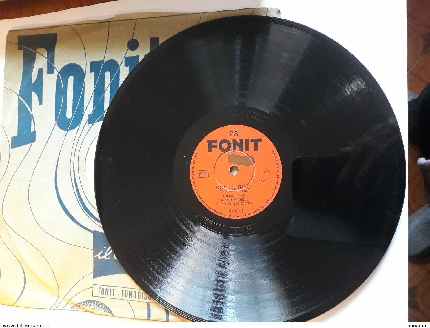 Fonit  -  1957  Nr 16148.   Tullio Pane . Come Il Fumo - 78 G - Dischi Per Fonografi