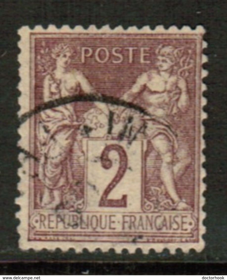 FRANCE   Scott # 88 VF USED (Stamp Scan # 441) - 1876-1898 Sage (Type II)