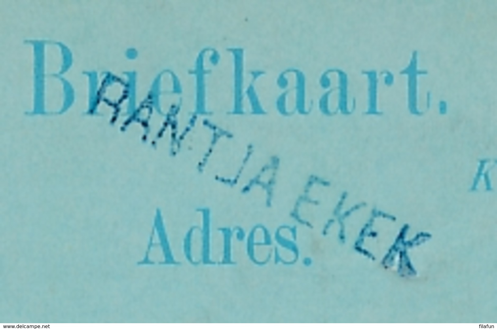 Nederlands Indië - 1893 - 5 Cent Cijfer, Briefkaart G10 Van Langstempel RANTJA EKEK Via VK Garoet Naar Soerabaja - Niederländisch-Indien