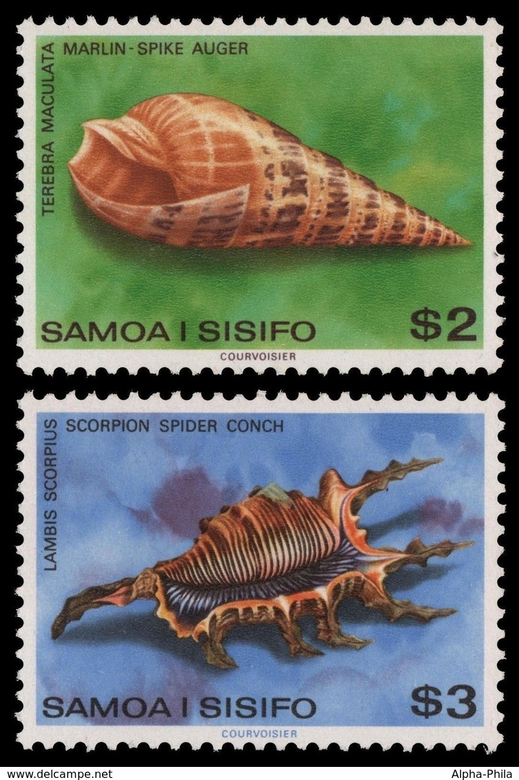 Samoa 1979 - Mi-Nr. 413-414 ** - MNH - Meeresschnecken / Marine Snails - Samoa