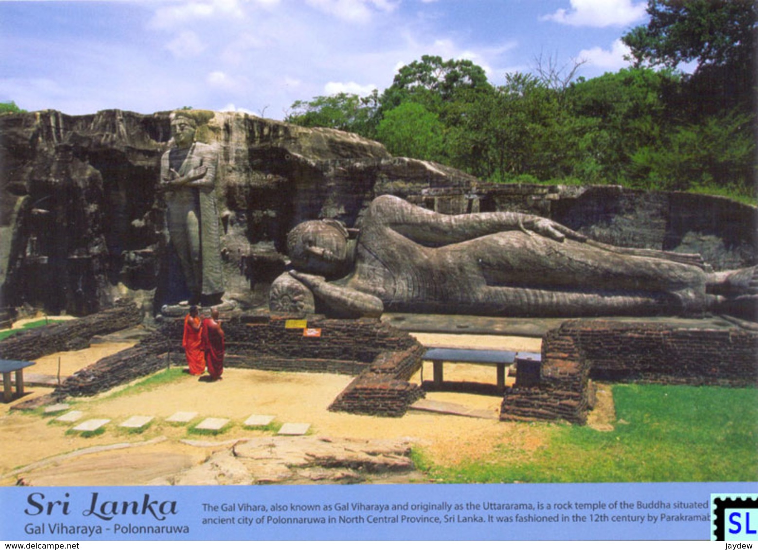 Sri Lanka Postcards, Galviharaya, Polonnaruwa, UNESCO, Postcrossing - Sri Lanka (Ceylon)