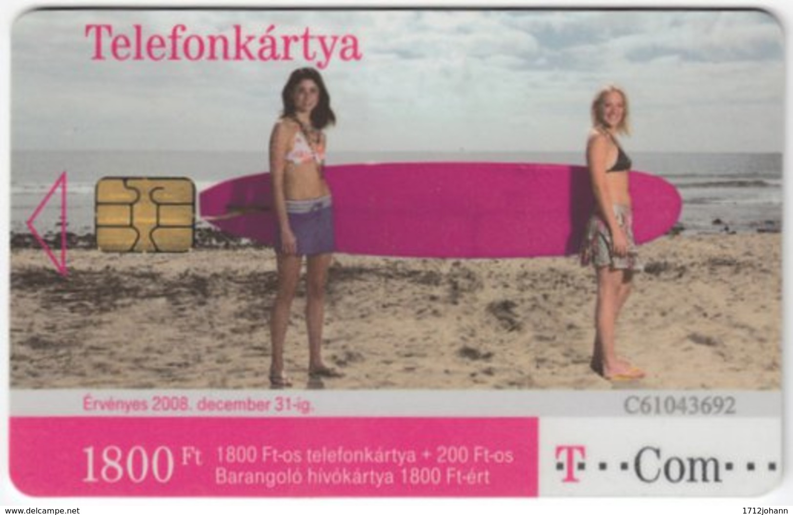HUNGARY E-657 Chip T-Com - Leisure, Surfing - Used - Ungheria