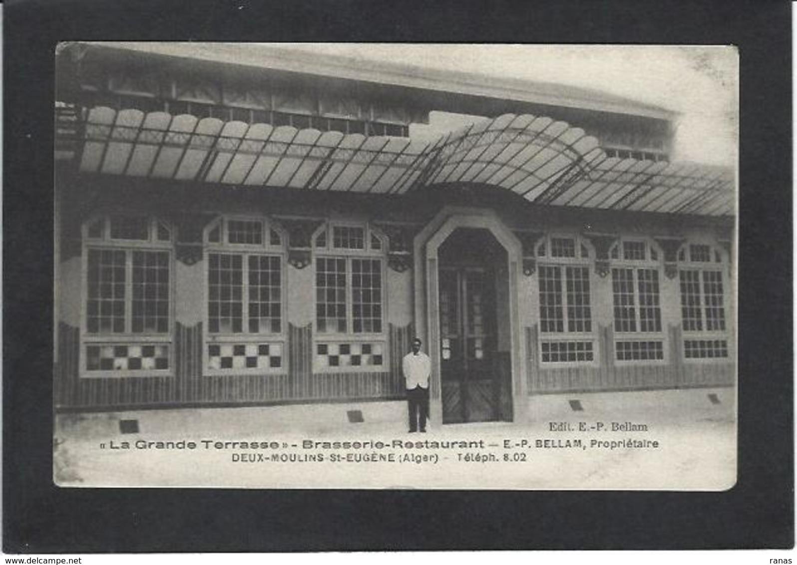 CPA Algérie Deux Moulins Saint Eugène Commerce Shop Front Non Ciurculé - Sonstige & Ohne Zuordnung