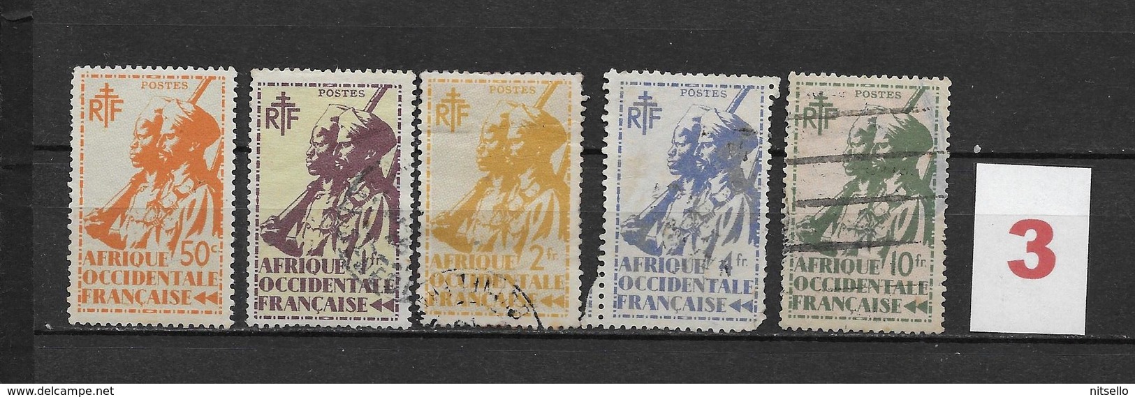 LOTE 1814   ///  (C025)  AOF - 1945- Tirailleurs Senegalais ¡¡¡ OFERTA !!! - Usados