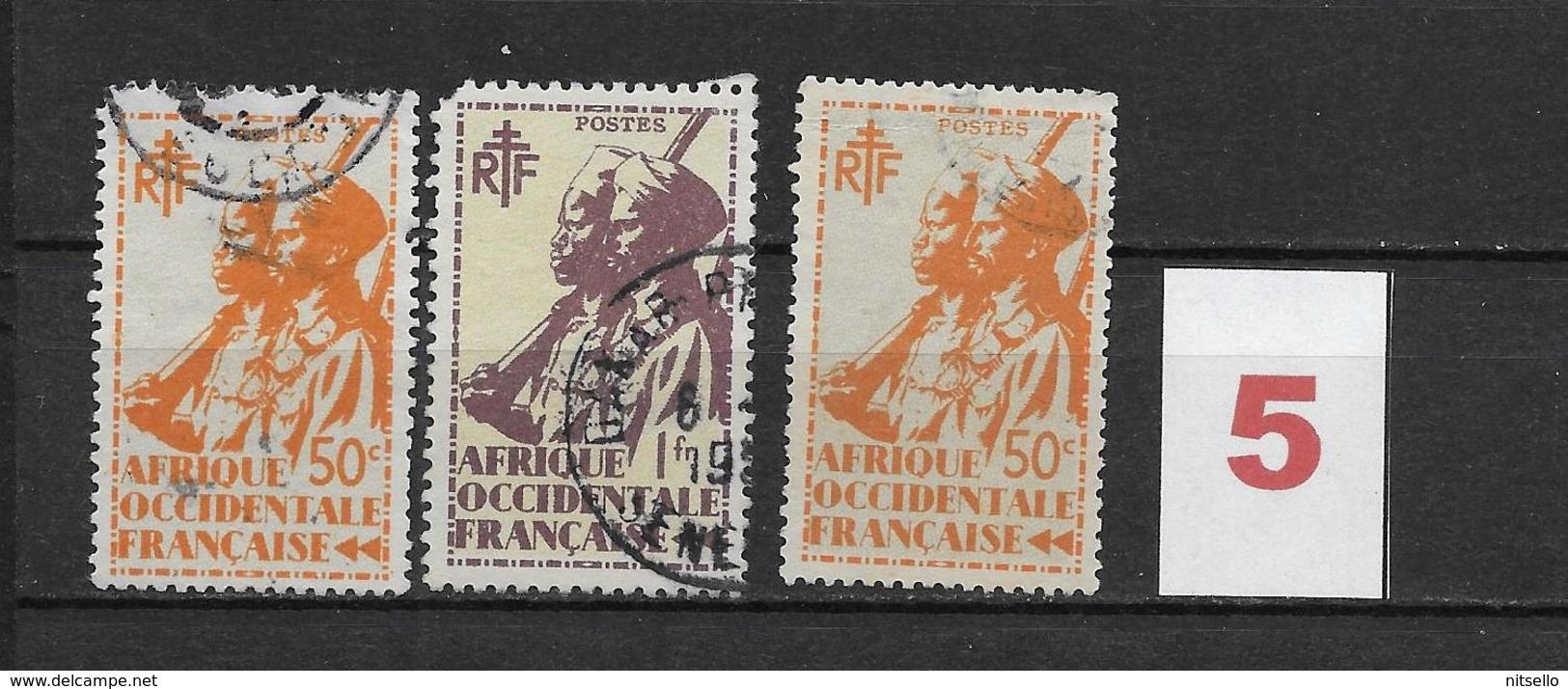 LOTE 1814   ///  (C010)  AOF - 1945- Tirailleurs Senegalais ¡¡¡ OFERTA !!! - Usados