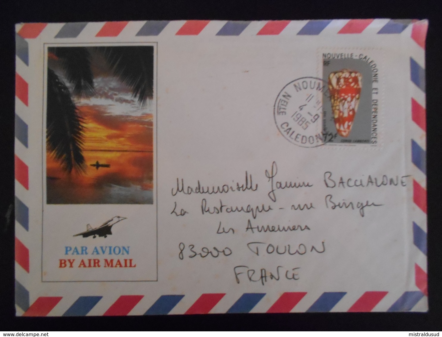Nouvelle-caledonie Lettre De Noumea 1985 Pour Toulon - Lettres & Documents