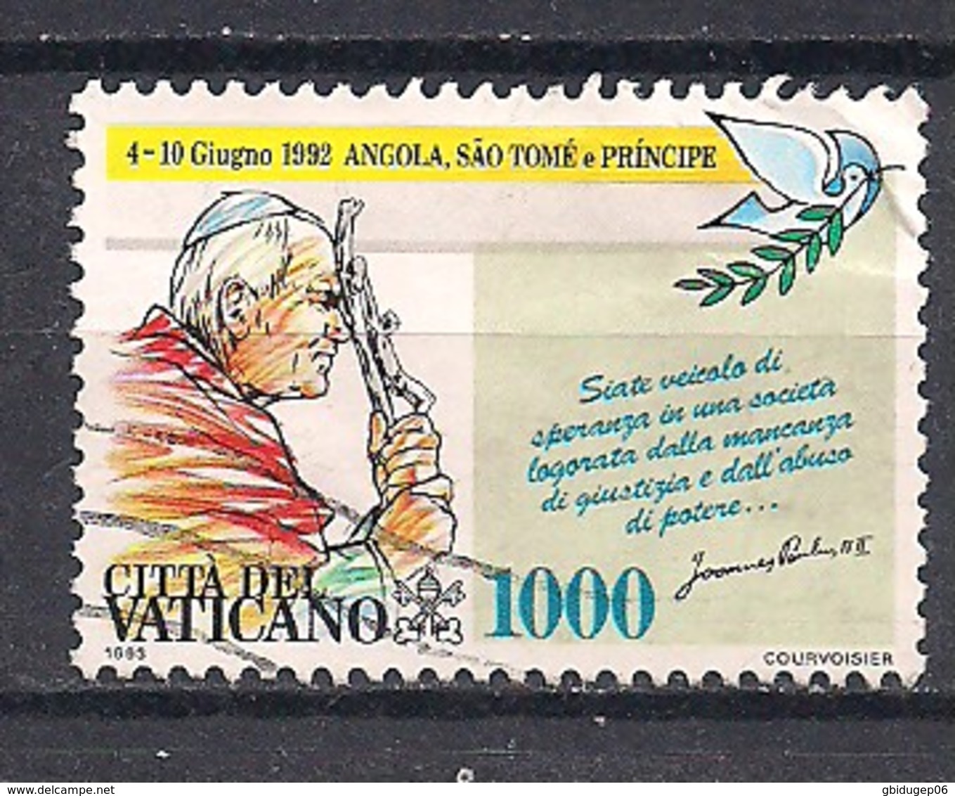 YT N° 964 - Oblitéré - Voyages De Jean-Paul II - Usados