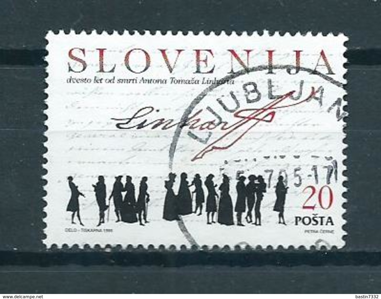 1995 Slovenia A.T Linhart Used/gebruikt/oblitere - Slovenië