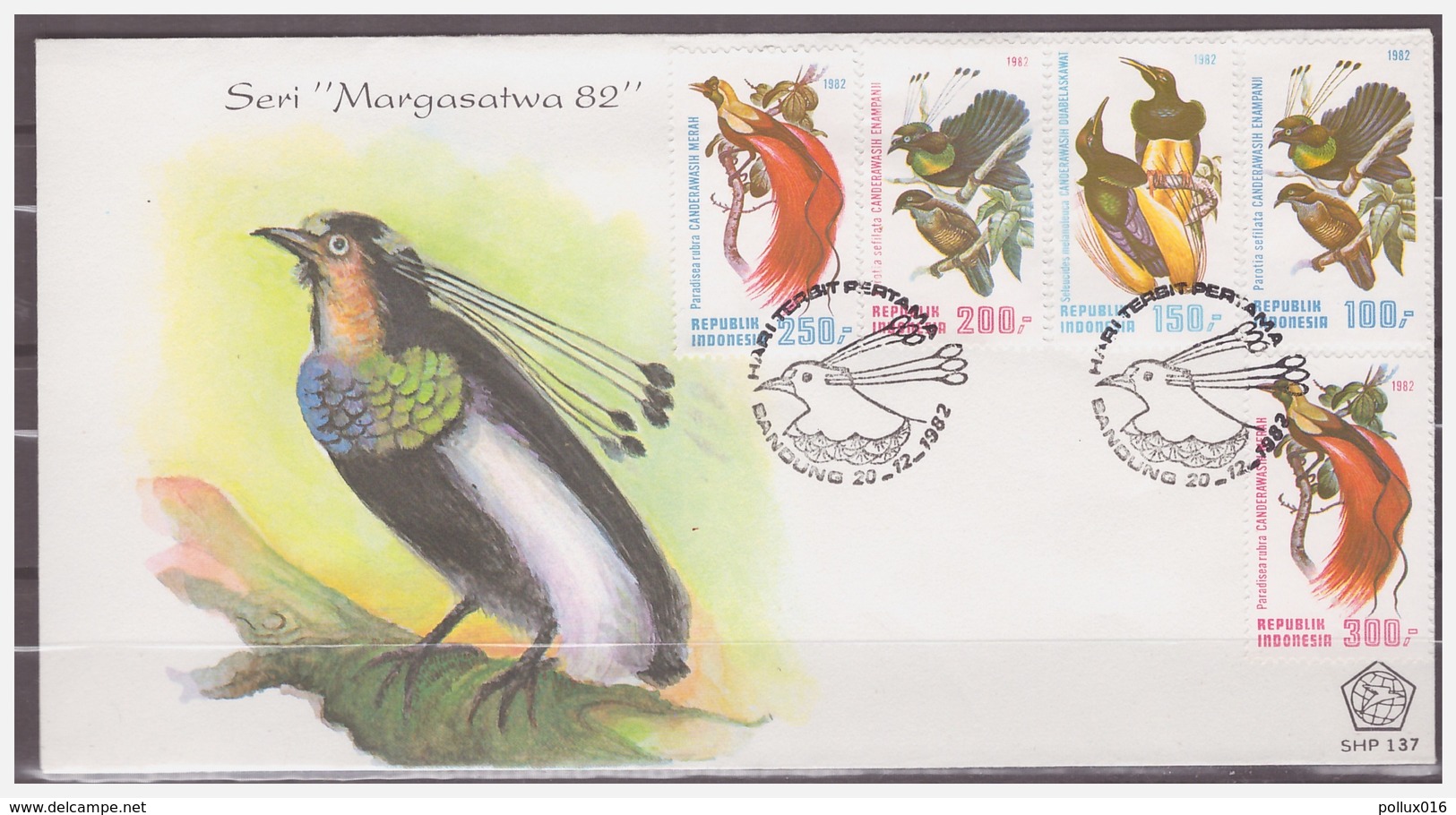 Indonesia 1982 FDC 137-1 Birds Paradise-birds - Indonesië