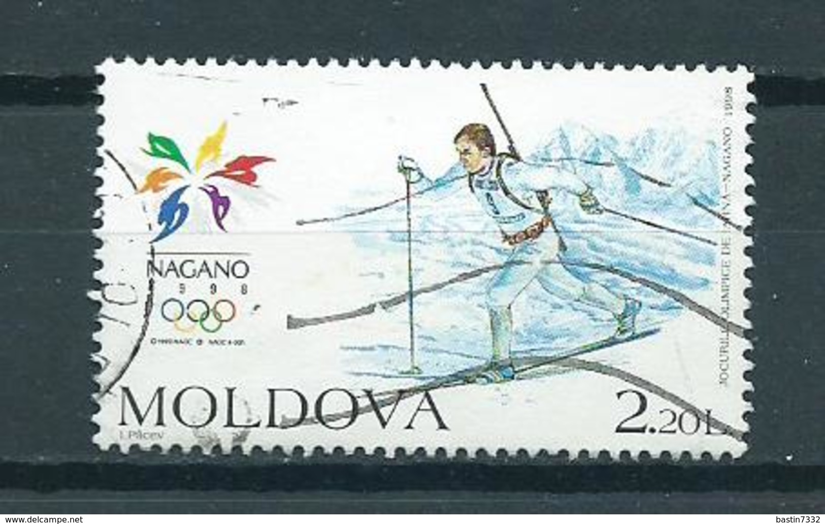 1998 Moldovia Olympic Games Nagano Used/gebruikt/oblitere - Moldavië