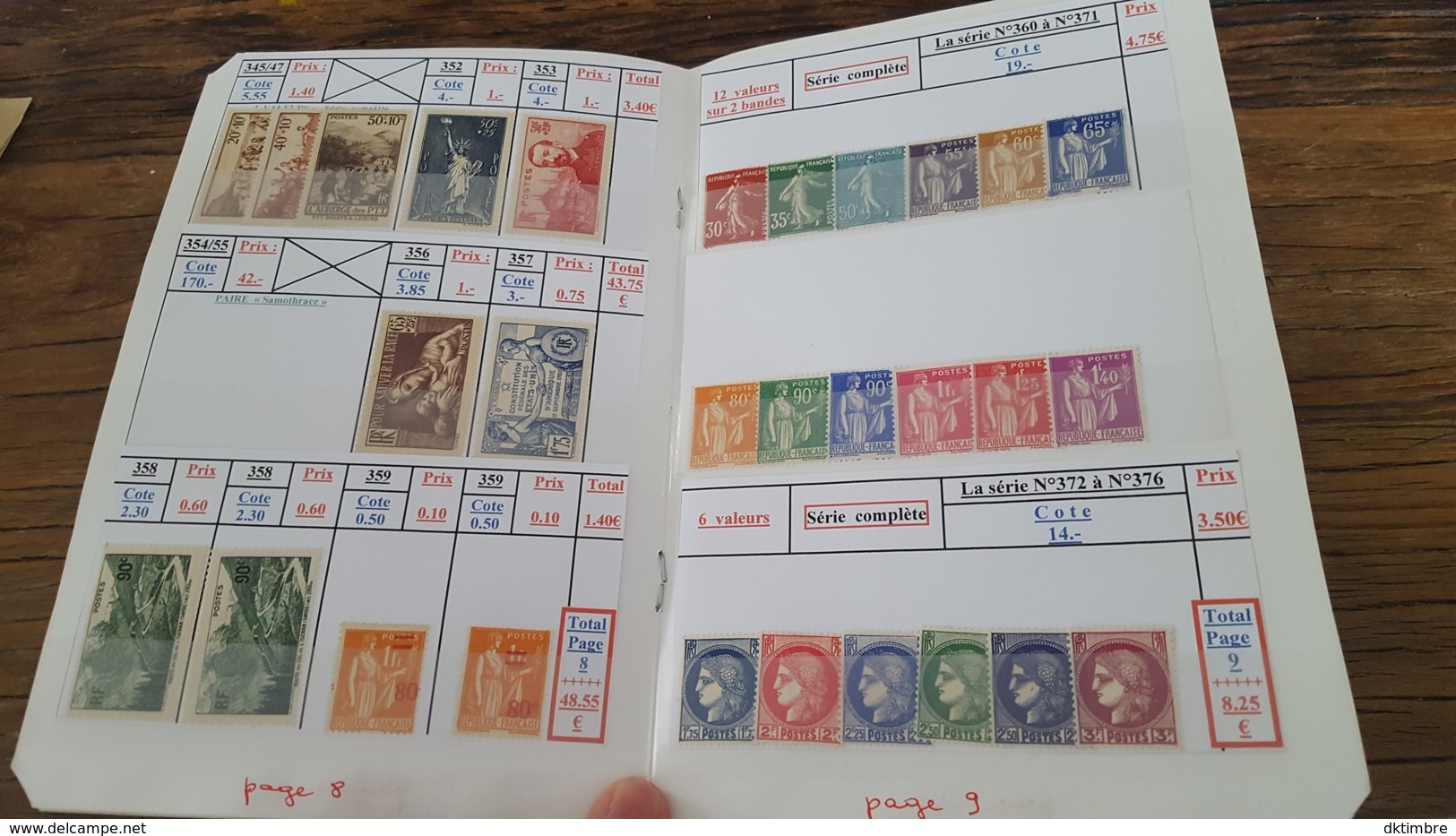 LOT 436194 TIMBRE DE FRANCE NEUF* VALEUR 649 EUROS BLOC