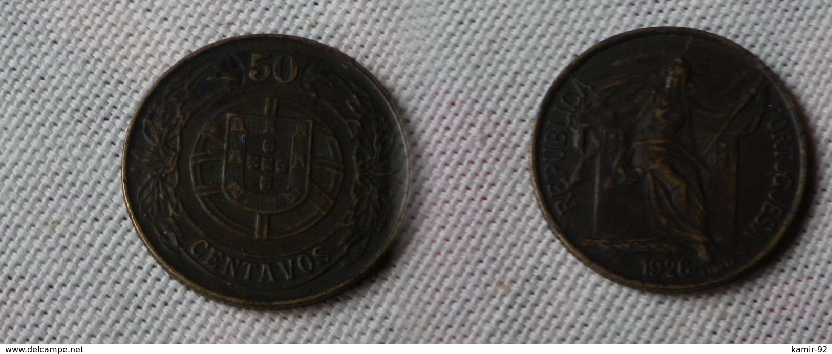 Portugal 50  Centavos 1926   Km#575  -  Ttb - Portugal