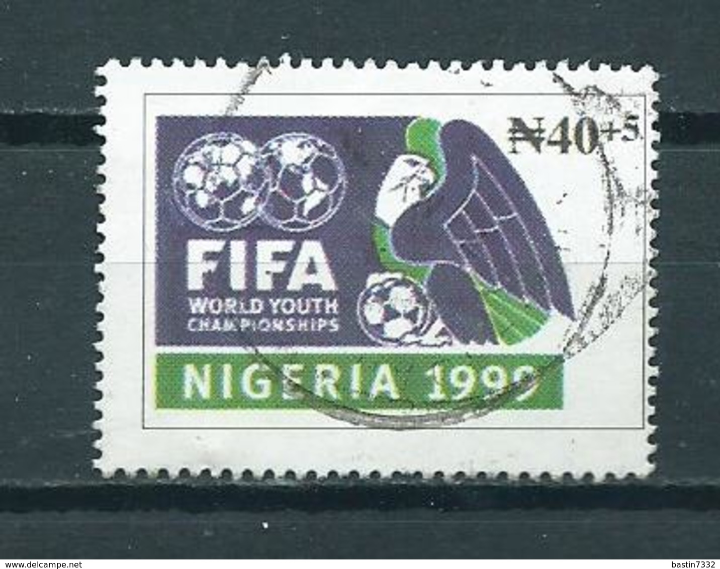 1999 Nigeria Voetbal,soccer,football,FIFA Used/gebruikt/oblitere - Nigeria (1961-...)