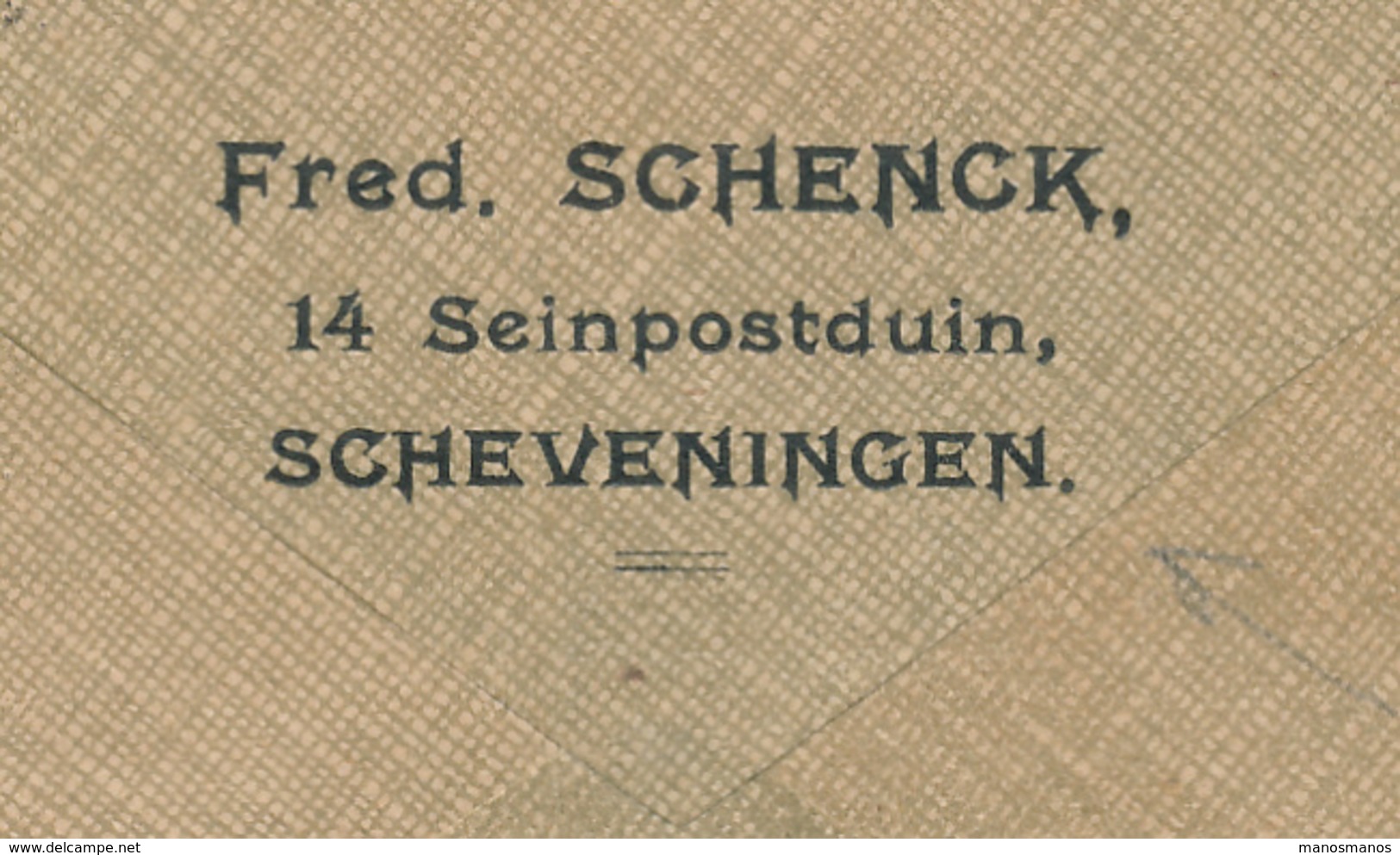165/28 - Lettre TP NL SCHEVENINGEN 1915 Vers ANTWERPEN - Ueber Aachen Et Censure AACHEN - Lettres & Documents