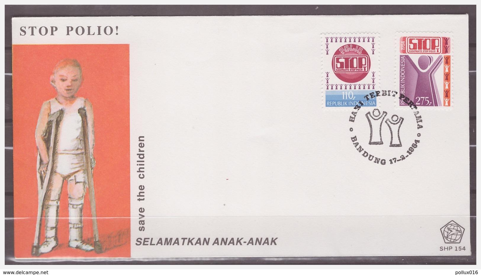 Indonesia 1984 FDC 154 Fight Against Polio - Indonesië