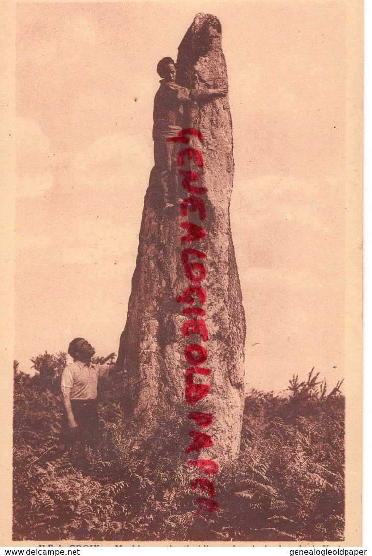 56 - ILE DE GROIX - MENHIR VESTIGE DRUIDIQUE DANS LA LANDE PRES DE KERLO - Andere & Zonder Classificatie