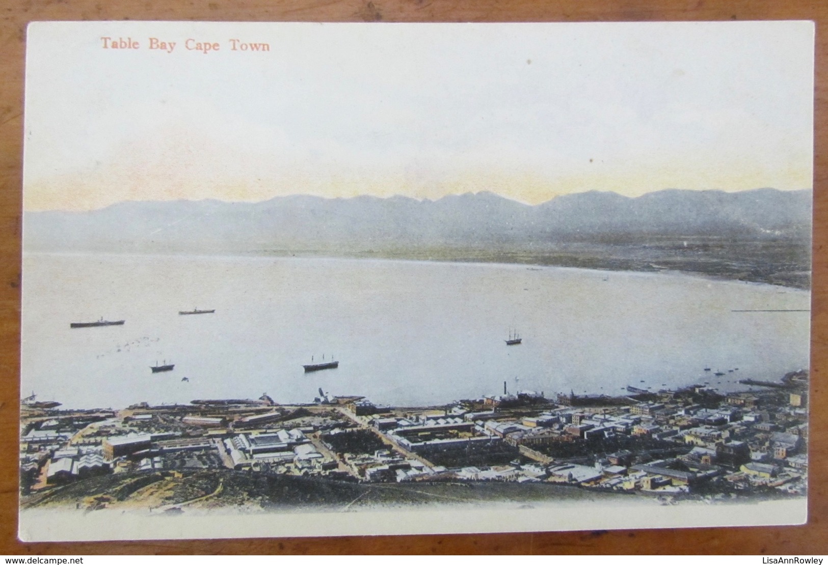 POSTCARD=TABLE BAY=CAPE TOWN=1909=CAPE OF GOOD HOPE=SOUTH AFRICA=SHIPS=HARBOUR=POSTED=STAMP REMOVED - South Africa