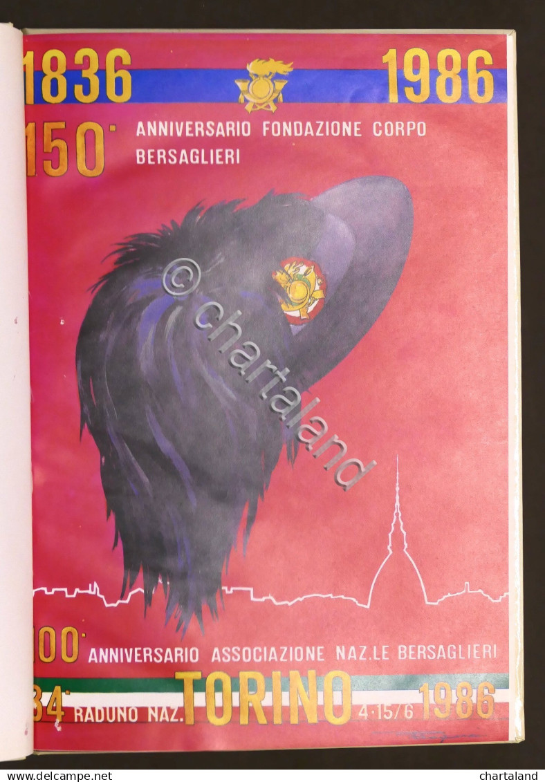 150° Anniversario Fondazione Corpo  Bersaglieri XXXIV Raduno A Torino 1986 - Documenti