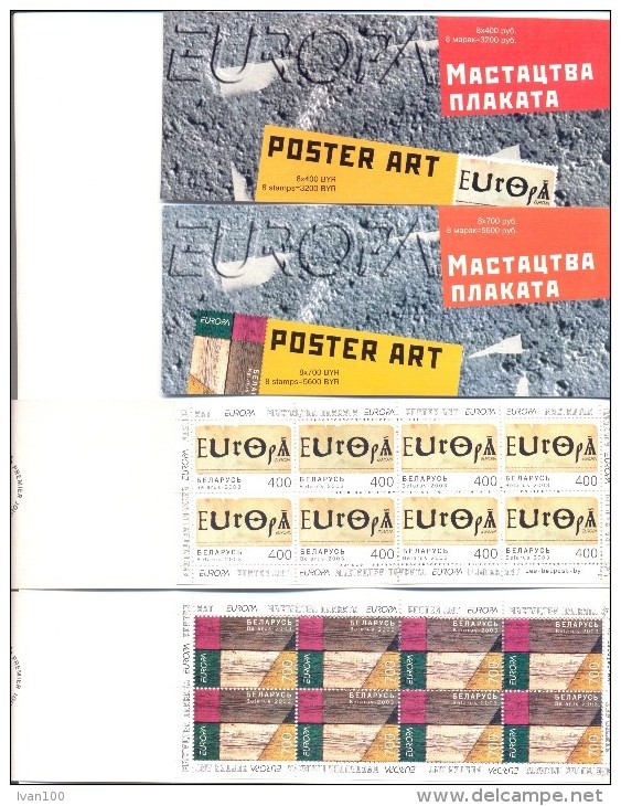 2003. Belarus, Europa 2003, 2 Booklets, Mint/** - Bielorrusia