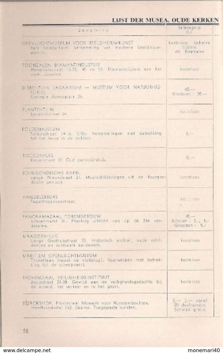 BEKNOPTE GIDS (GUIDE CONCIS) ANWERPEN (ANVERS) - STADTPLAN (PLAN DE LA VILLE)