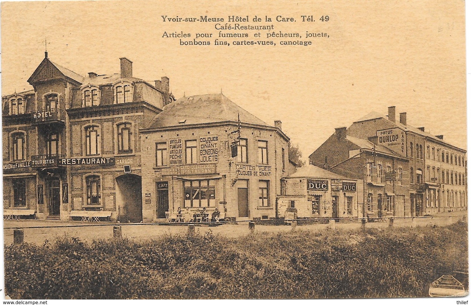 Yvoir-Sur-Meuse NA12: Hôtel De La Gare 1930 - Yvoir