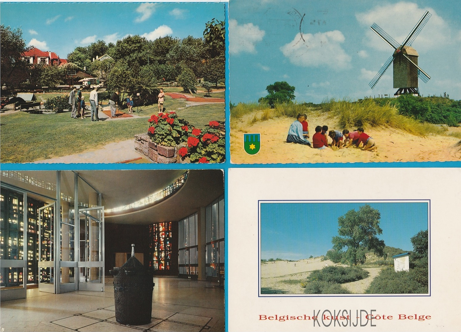 BELGIË Koksijde, Sint Idesbald, Lot van 46 postkaarten.