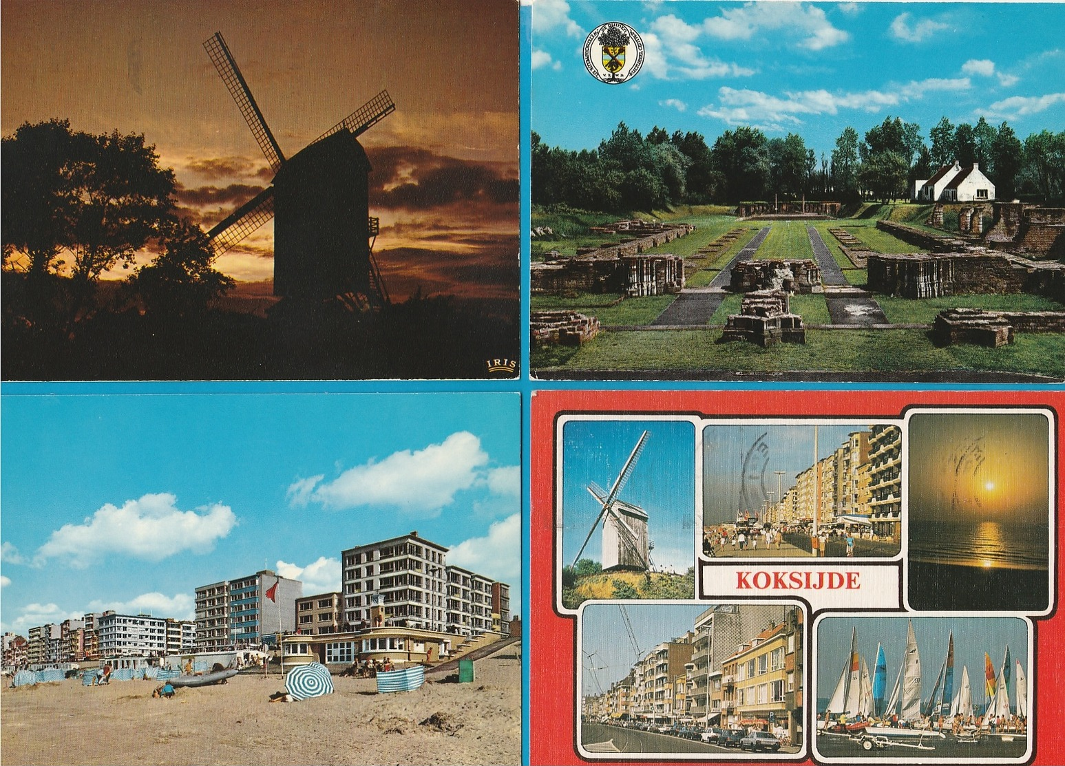 BELGIË Koksijde, Sint Idesbald, Lot van 46 postkaarten.